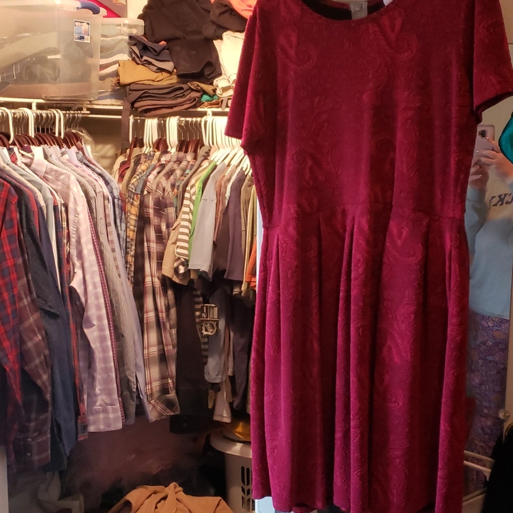 Lularoe Amelia Dark pink dress
